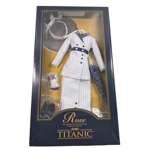 Franklin Mint Titanic Rose Official Vinyl Portrait Doll Boarding Suit Outfit Set